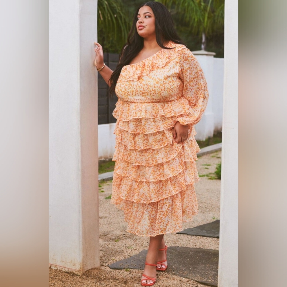 Chiffon Ruffled Dress